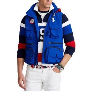 NWT Men's Polo Ralph Lauren Royal Team USA 2020 Summer PARALYMPIC Full-Zip Vest